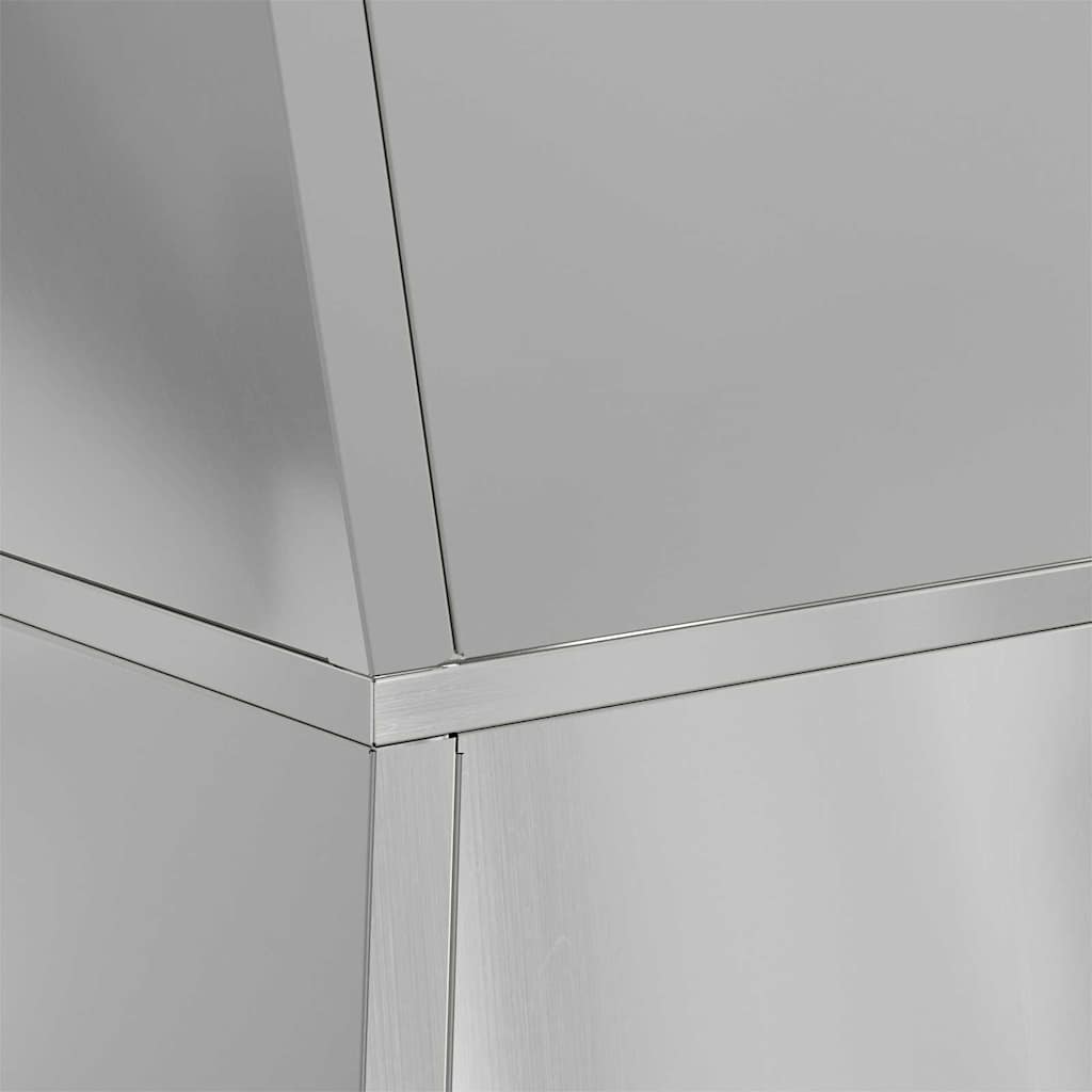 Vaso a Pilastro Argento 35 x 35 x 73 cm Acciaio