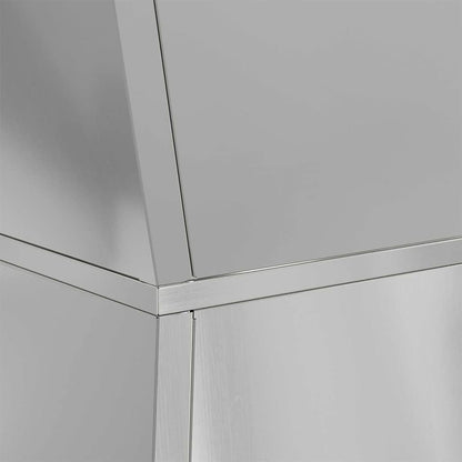 Vaso a Pilastro Argento 35 x 35 x 73 cm Acciaio