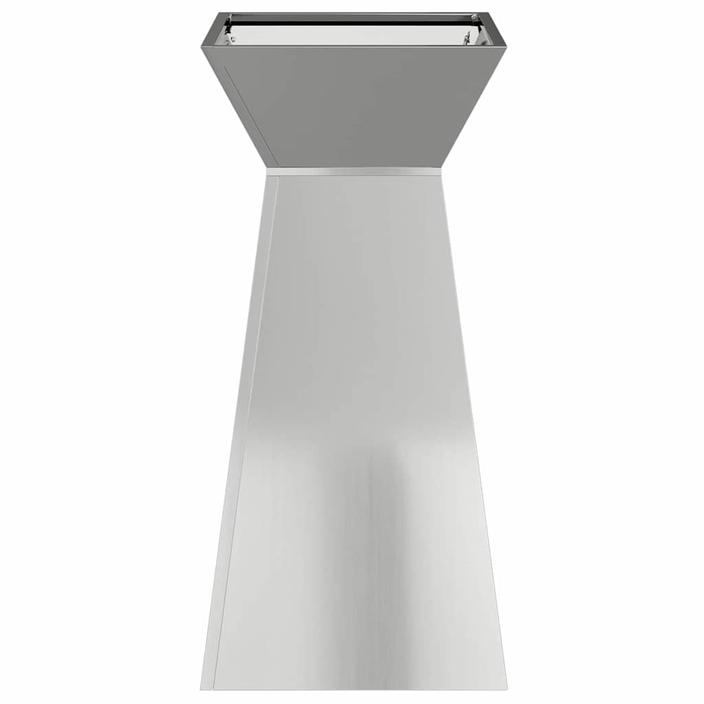 Vaso a Pilastro Argento 35 x 35 x 73 cm Acciaio