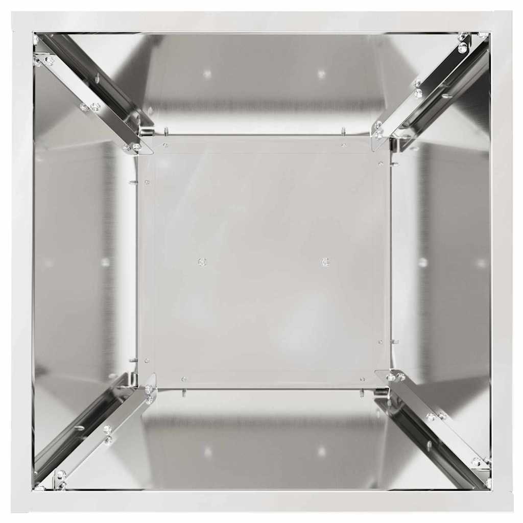 Vaso a Pilastro Argento 35 x 35 x 73 cm Acciaio