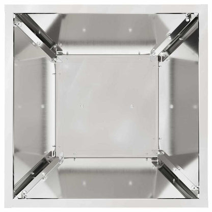 Vaso a Pilastro Argento 35 x 35 x 73 cm Acciaio