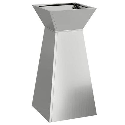 Vaso a Pilastro 2 pcs Argento 35 x 35 x 73 cm Acciaio