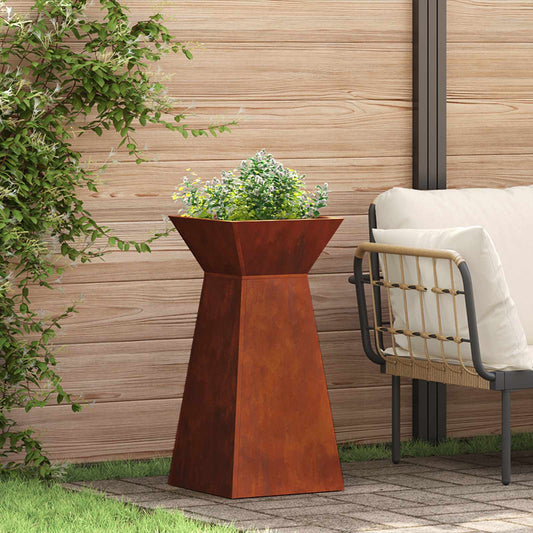 Vaso a Pilastro Argento 35 x 35 x 73 cm