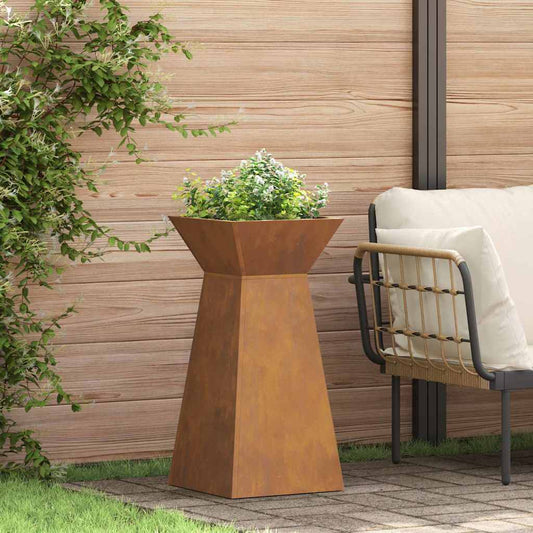 Vaso a Pilastro 2 pcs Argento 35 x 35 x 73 cm Acciaio