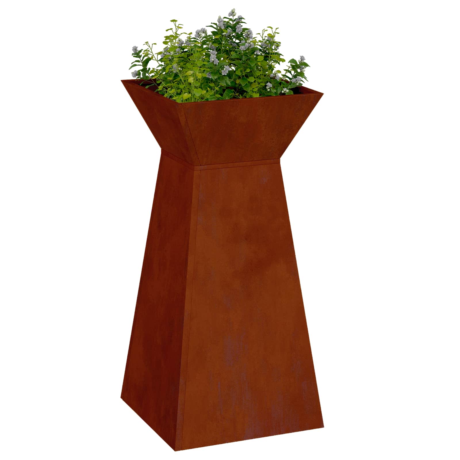 Vaso a Pilastro 2 pcs Argento 35 x 35 x 73 cm | homemem39