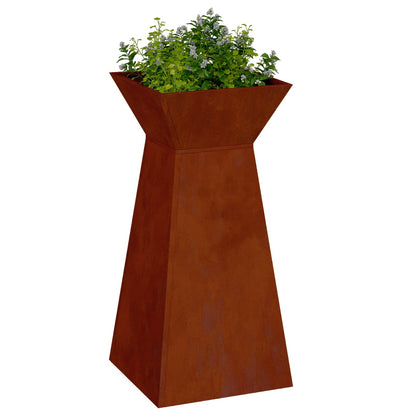 Vaso a Pilastro 2 pcs Argento 35 x 35 x 73 cm | homemem39