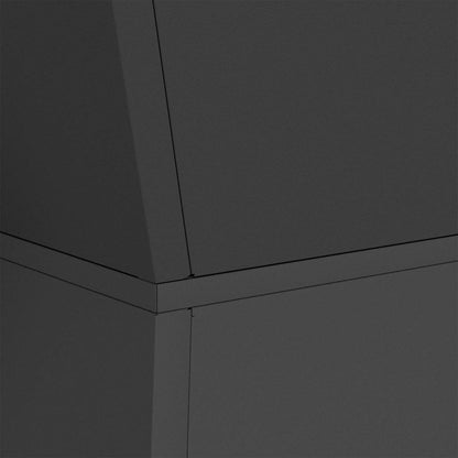 Vaso a Pilastro 2 pcs Nero 40 x 40 x 100 cm Acciaio