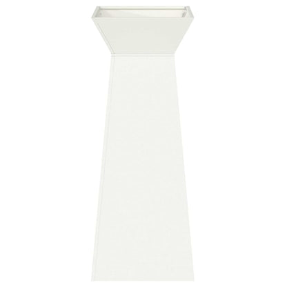 Vaso a Pilastro Bianco 40 x 40 x 100 cm Acciaio