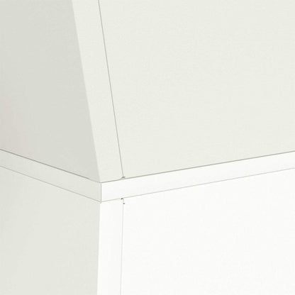 Vaso a Pilastro 2 pcs Bianco 40 x 40 x 100 cm Acciaio