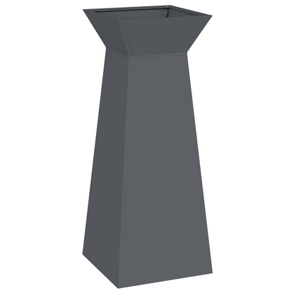 Vaso a Pilastro Antracite 40 x 40 x 100 cm Acciaio