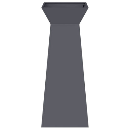 Vaso a Pilastro 2 pcs Antracite 40 x 40 x 100 cm Acciaio