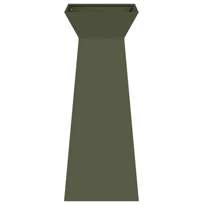 Vaso a Pilastro Oliva 40 x 40 x 100 cm Acciaio