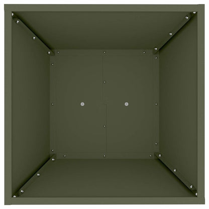 Vaso a Pilastro Oliva 40 x 40 x 100 cm Acciaio