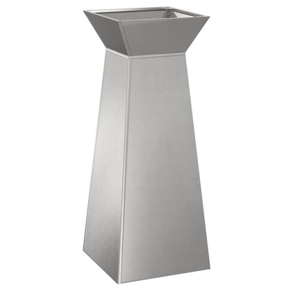 Vaso a Pilastro Argento 40 x 40 x 100 cm Acciaio