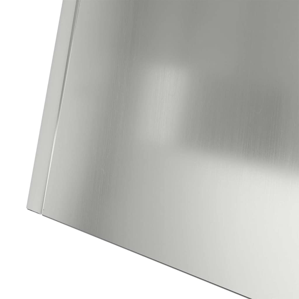 Vaso a Pilastro Argento 40 x 40 x 100 cm Acciaio