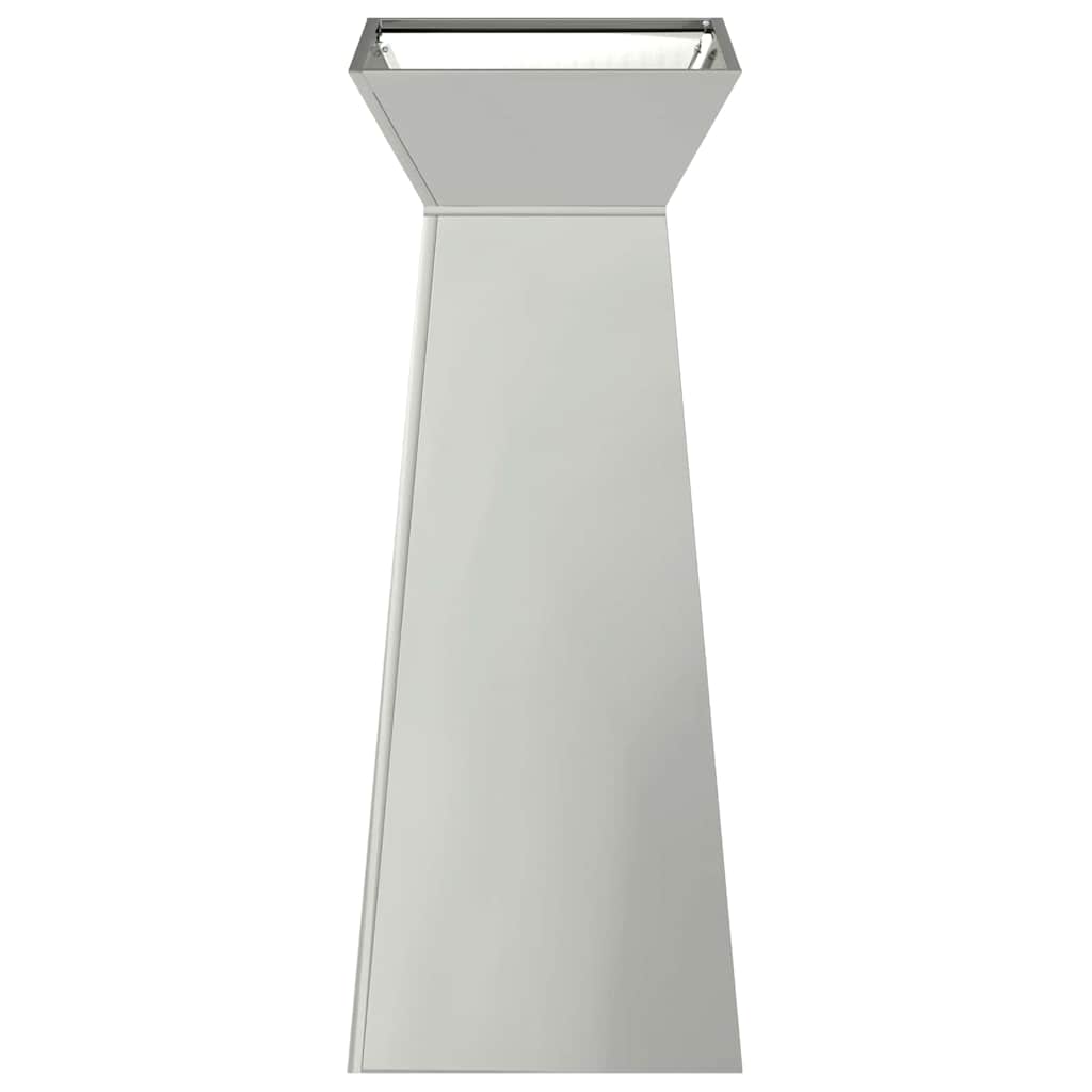 Vaso a Pilastro Argento 40 x 40 x 100 cm Acciaio