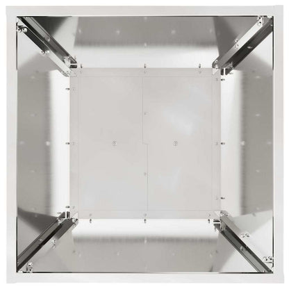 Vaso a Pilastro Argento 40 x 40 x 100 cm Acciaio