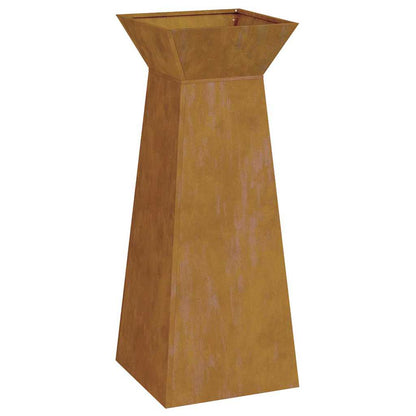 Vaso a Pilastro Argento 40 x 40 x 100 cm Acciaio