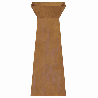 Vaso a Pilastro Argento 40 x 40 x 100 cm Acciaio
