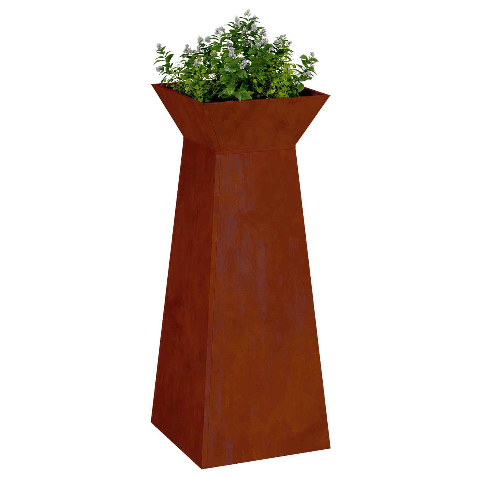 Vaso a Pilastro Argento 40 x 40 x 100 cm | homemem39