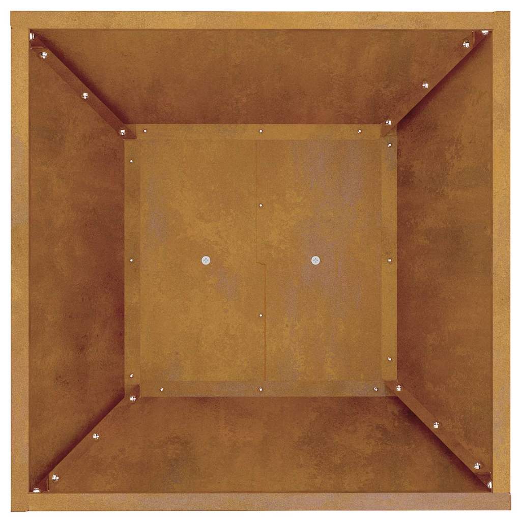 Vaso a Pilastro Argento 40 x 40 x 100 cm Acciaio
