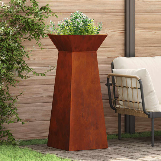 Vaso a Pilastro 2 pcs Argento 40 x 40 x 100 cm | homemem39