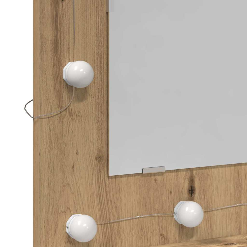 Mobiletto per specchio Rovere artigianale 60 x 31,5 x 62 cm | homemem39