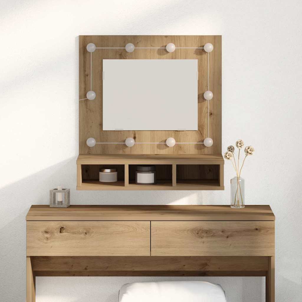 Mobiletto per specchio Rovere artigianale 60 x 31,5 x 62 cm | homemem39