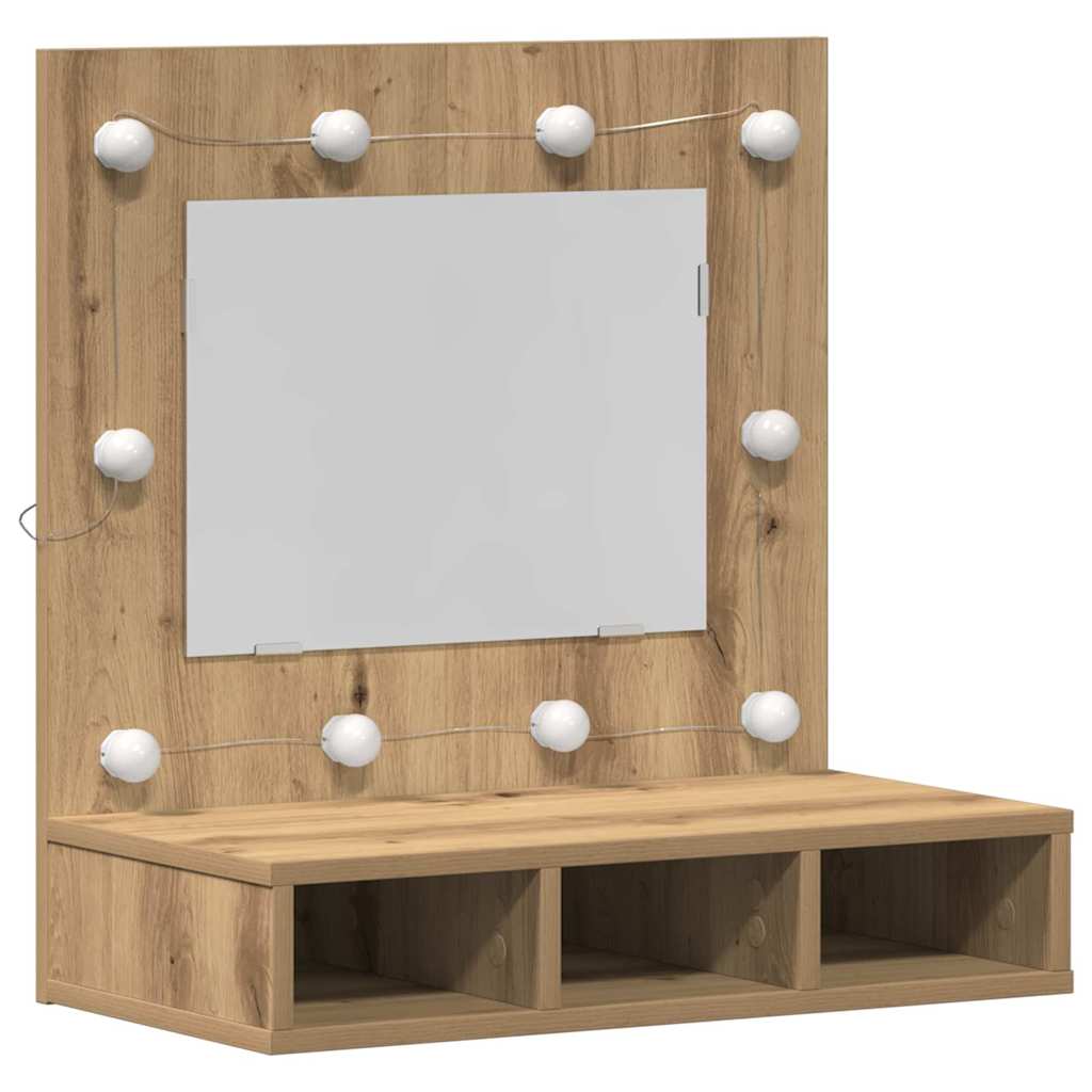 Mobiletto per specchio Rovere artigianale 60 x 31,5 x 62 cm | homemem39