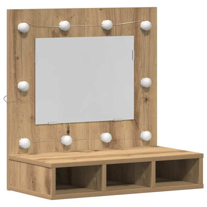 Mobiletto per specchio Rovere artigianale 60 x 31,5 x 62 cm | homemem39