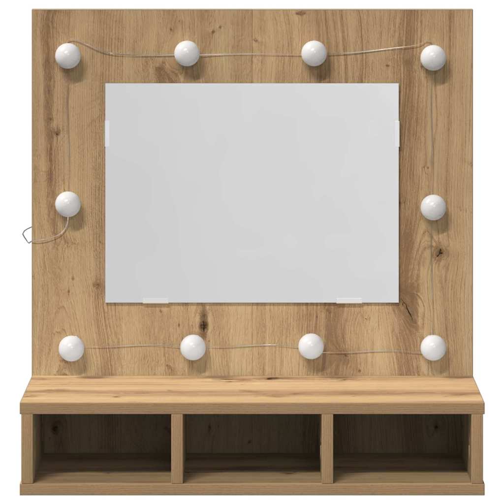 Mobiletto per specchio Rovere artigianale 60 x 31,5 x 62 cm | homemem39