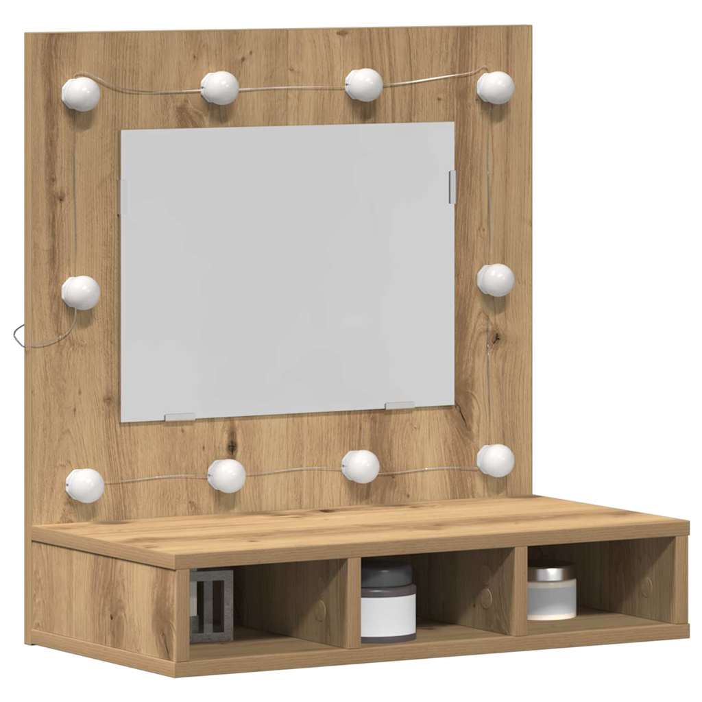 Mobiletto per specchio Rovere artigianale 60 x 31,5 x 62 cm | homemem39