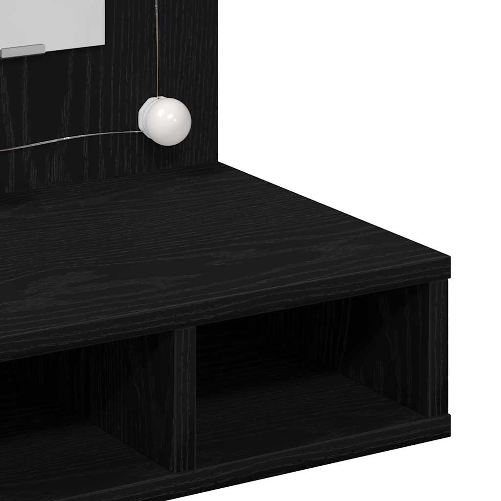 Mobiletto per specchio Rovere Nero 60 x 31,5 x 62 cm | homemem39