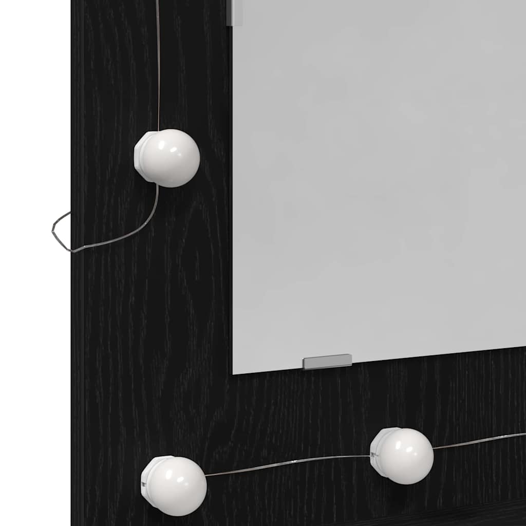 Mobiletto per specchio Rovere Nero 60 x 31,5 x 62 cm | homemem39