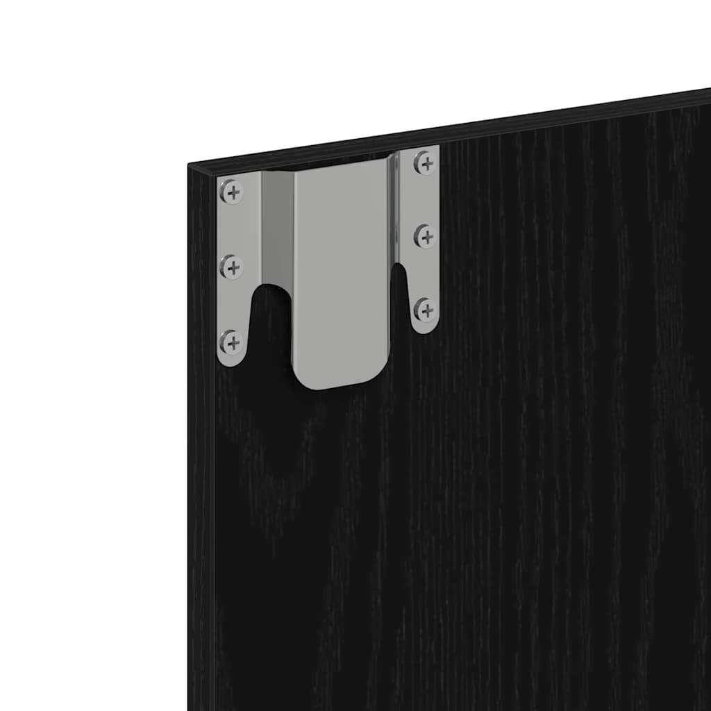 Mobiletto per specchio Rovere Nero 60 x 31,5 x 62 cm | homemem39