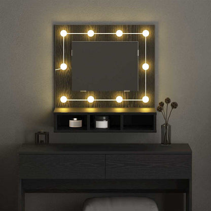 Mobiletto per specchio Rovere Nero 60 x 31,5 x 62 cm | homemem39