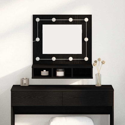 Mobiletto per specchio Rovere Nero 60 x 31,5 x 62 cm | homemem39