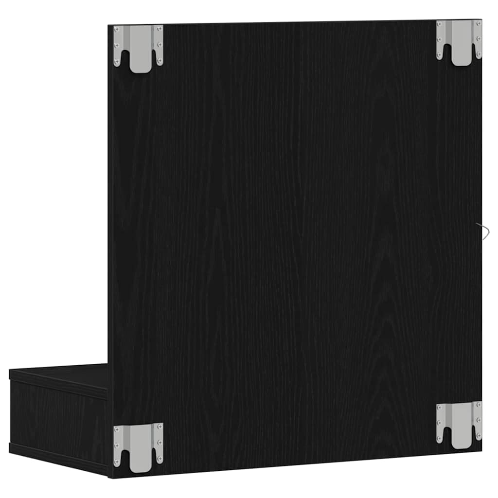 Mobiletto per specchio Rovere Nero 60 x 31,5 x 62 cm | homemem39