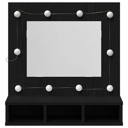 Mobiletto per specchio Rovere Nero 60 x 31,5 x 62 cm | homemem39