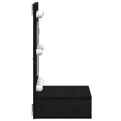 Mobiletto per specchio Rovere Nero 60 x 31,5 x 62 cm | homemem39