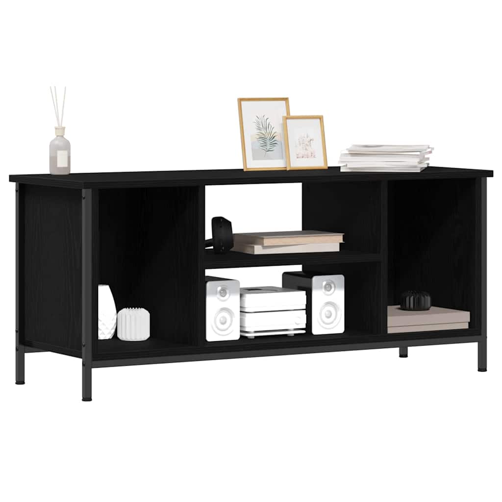 Mobile TV Rovere Nero 102 x 35 x 45 cm Legno multistrato