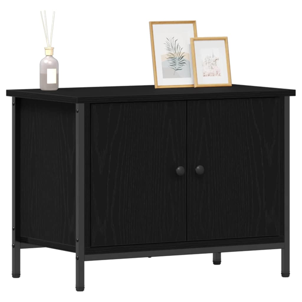 Mobile TV Rovere Nero 60 x 35 x 45 cm Legno multistrato