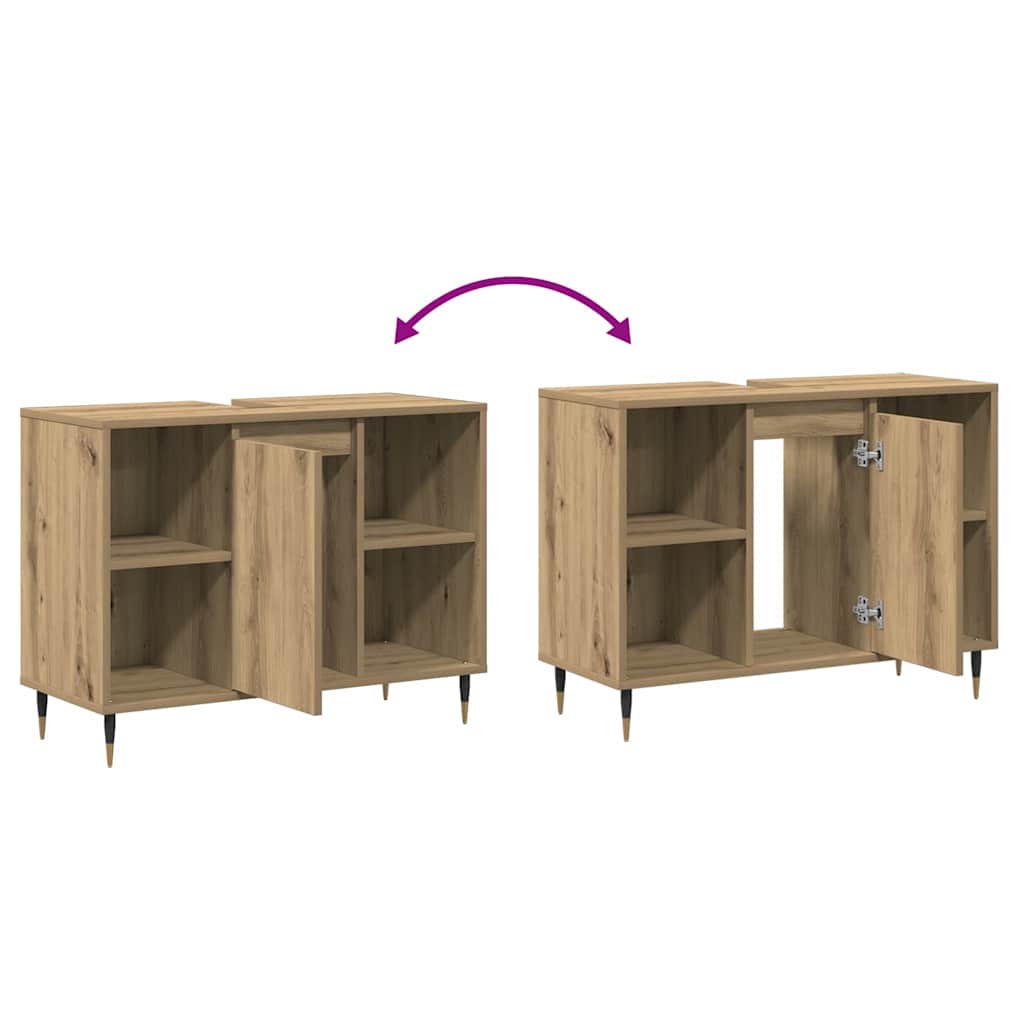Mobile da Bagno Rovere artigianale 80 x 33 x 60 cm | homemem39