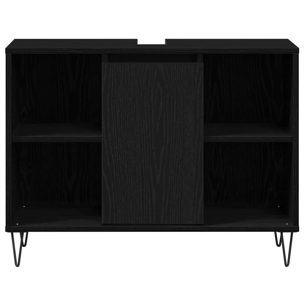 Mobile da Bagno Nero 80 x 33 x 60 cm Legno ingegnerizzato | homemem39