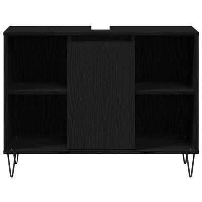 Mobile da Bagno Nero 80 x 33 x 60 cm Legno ingegnerizzato | homemem39