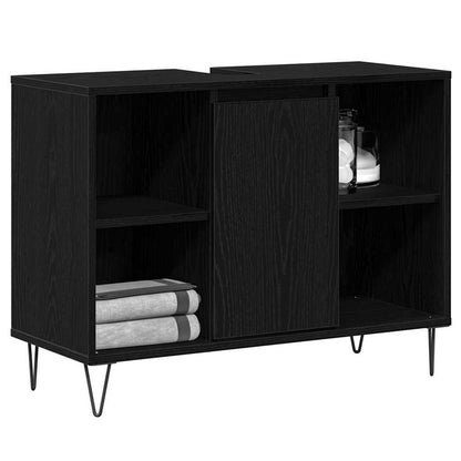 Mobile da Bagno Nero 80 x 33 x 60 cm Legno ingegnerizzato | homemem39
