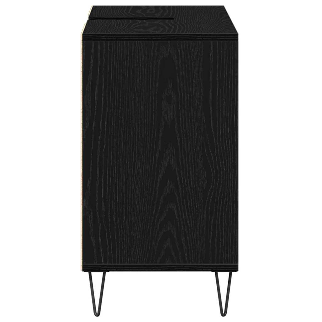 Mobile da Bagno Nero 80 x 33 x 60 cm Legno ingegnerizzato | homemem39