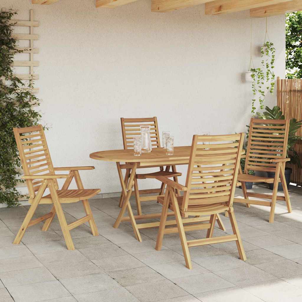 Sedia da Giardino 4 pcs Marrone 52 x 64.5 x 108 cm