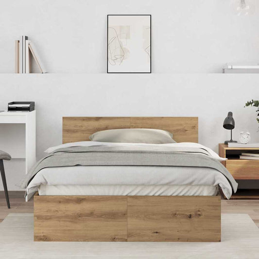 Struttura del letto Rovere artigianale 120 x 190 cm