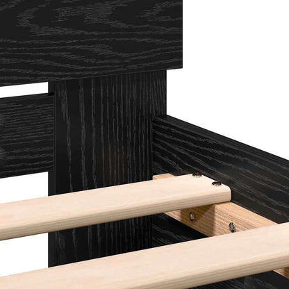 Struttura letto con testata Rovere Nero 120 x 190 cm